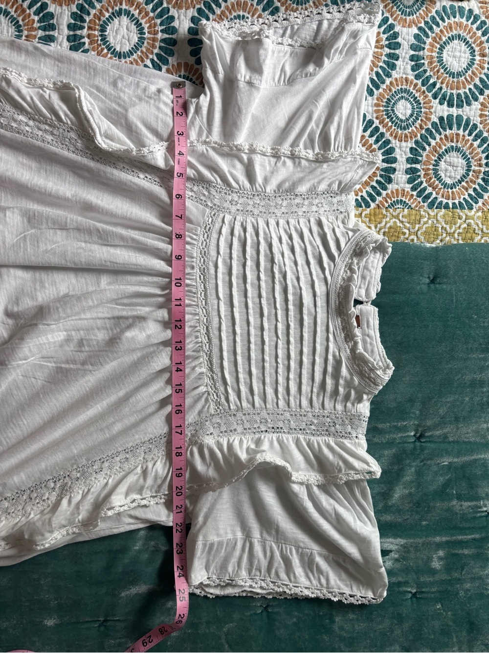 Free People Pintuck Ruffle Blouse - Picture 3 of 7